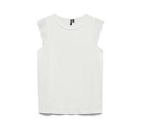 VERO MODA Damen VMEMILY SL Gathering JRS NOOS Top, Snow White, X-Large