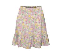 VERO Moda Damen Vmemma Henna H/W Short Skirt WVN Ga Rock, Birch/AOP:asta Flower, XL EU