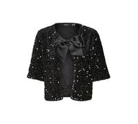VERO MODA Damen Vmetta 2/4 Short Cardigan JRS PRM Kurzarmbluse, Black, Medium