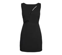 VERO MODA Damen VMEVELIN SL Short Dress PA WVN GA Minikleid, Black, X-Small