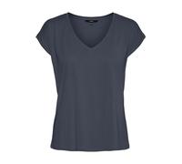 VERO MODA Damen VMFILLI SS V-Neck Tee GA NOOS T-Shirt, Ombre Blue, S
