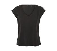 VERO MODA Damen Vmfilli V-Hals Tee Ga Noos T Shirt, Schwarz, M EU