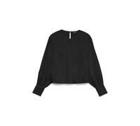 VERO MODA Damen Vmfriba Ls Bubblehem Top WVN, Black, M
