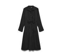 VERO MODA Damen Vmfriba Ls Calf Dress WVN Ga, Black, XS