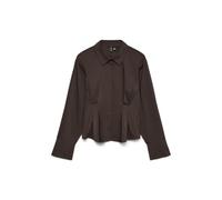 VERO MODA Damen Vmfriba Ls Cuff Top WVN Ga, Chocolate Torte, Medium