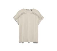 Kurzarmshirt VERO MODA "VMGINA SS O-NECK TOP JRS GA", Damen, Gr. M, birch, Jersey, Obermaterial: 95% Viskose, 5% Elasthan, unifarben, normal, Rundhals, Shirts, Viskosemischung (94138147-M) birch