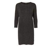 VERO MODA Damen Vmglory Vipe Aura 3/4 Dress Noos Kleid, Dark Grey Melange, S EU