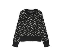 VERO MODA Damen Vmgold Art Ls O-Neck Pullover, Black, M