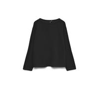 VERO MODA Damen Vmhali L/S Boat Neck Top JRS Ga Boo, Black, X-Small