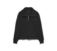 VERO MODA Damen Vmhali Ls Half Zip Top JRS Ga Boo, Black, Small