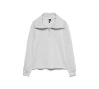 VERO MODA Damen Vmhali Ls Half Zip Top JRS Ga Boo, Light Grey Melange, X-Small