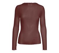 VERO MODA Damen Vmines O-Neck Pullover Langarmshirt, Fired Brick, L EU