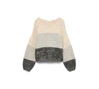 VERO MODA Damen Vmjenna Ls Boatneck Pullover PRM, Oatmeal, L
