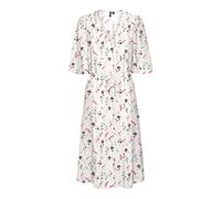 VERO MODA Damen Vmjosie 3/4 Calf Shirt Dress WVN Ga Kleid, Birch/AOP:Clara, L EU