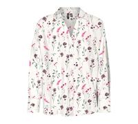 VERO MODA Damen Vmjosie Ls Oversize Shirt WVN Ga Langarmbluse, Birch/AOP:Clara, Large