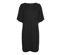 VERO MODA Damen Vmkanva 2/4 Glitter Tee Dress JRS Shirtkleid, Black/Detail:Black Lurex, Medium