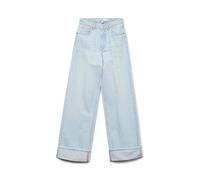 Vero Moda - Bekleidung VMKATHY SHR WIDE FOLD UP DNM JEAN LI3168 - blau - Größe 31 X 32
