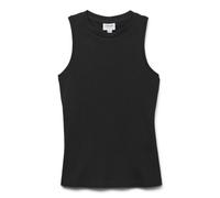 Tanktop VERO MODA "VMLAVENDER SL TOP VMA JRS NOOS", Damen, Gr. S, schwarz, Jersey, Obermaterial: 95% Baumwolle, 5% Elasthan, unifarben, Basic, figurbetont normal, Rundhals, Tops Tanktop, mit Rundhalsa