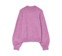 Strickpullover VERO MODA "VMLEAF LS HIGH NECK PULLOVER ENT", Damen, Gr. M, rosa (fuchsia pink detail:with melange), Strick, Obermaterial: 90% Polyester, 5% Wolle, 5% Elasthan, meliert, taillenbedeckt,