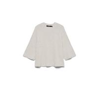 VERO MODA Damen Vmlefile 3/4 O-Neck Pullover Noos, Pumice Stone, Medium