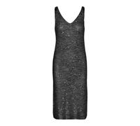 VERO MODA Damen Vmleilani New Strap V-Neck Blk Dress Kleid, Black/Detail:W. Silver Sequins, Small