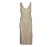 VERO MODA Damen Vmleilani New Strap V-Neck Blk Dress Kleid, Silver Mink/Detail:W. Silver Sequins, Medium