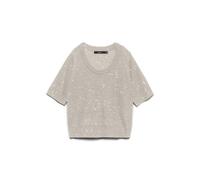 VERO MODA Damen Vmleilani Stitch 2/4 U-Neck Pullover, Pumice Stone, L