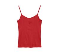VERO MODA Damen Vmlisa Pointelle Singlet Top JRS Noos, Fiery Red, M