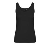 VERO MODA Damen Vmlulu Uu Tank Top JRS Ga Noos, Black, X-Small