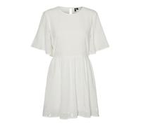 VERO MODA Damen Vmmaja 2/4 Mini Dress WVN Kleid, Snow White, S EU