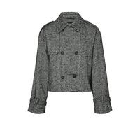 VERO MODA Damen VMMATTIE Short Jacket Jacke, Black/Detail:Herringbone, S