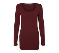 VERO MODA Damen VMMAXI My LS Soft Long U-Neck, Cabernet, XS