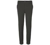 Anzughose VERO MODA "VMMAYA MR LOOSE SOLID PANT NOOS", Damen, Gr. L, Länge 32, grau (peat), Web, Obermaterial: 62% Polyester, 33% Viskose, 5% Elasthan, unifarben, modisch, regular fit knöchellang, Hos