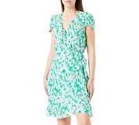 VERO MODA Damen Vmmenny Short C/S Wrap Dress WVN Ga Wickelkleid, Limpet Shell/AOP:Mette, L EU