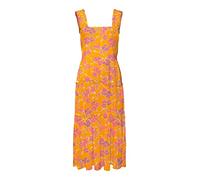 VERO MODA Damen Vmmenny Sl Smock Calf Dress WVN Ga Kleid, Radiant Yellow/AOP:Mille, S EU