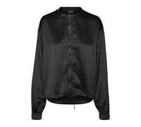 VERO MODA Damen Vmmerle Ls Bomber WVN Ga Bomberjacke, Black, S