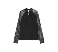 VERO MODA Damen Vmmilla Ls Lace Top Ga JRS Noos, Black, Large