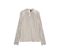 VERO MODA - VMMILLA LS LACE TOP JRS NOOS pumice stone - Gr. - XL