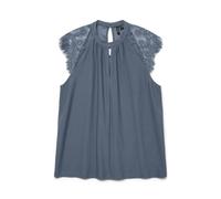 VERO MODA Damen Vmmilla Sl Lace Tee Ga Top, China Blue, Medium