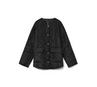 Steppjacke VERO MODA "VMMILLIE JACKET NOOS", Damen, Gr. XL, schwarz, Steppware, Obermaterial: 100% Polyester, unifarben, regular fit normal, Rundhals, Jacken Steppjacke, mit durchgehender Knopfleiste