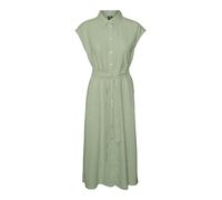VERO MODA Damen Vmmymilo Sl Calf Shirt Dress WVN Ga Kleid, Reseda, XS EU