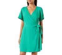 VERO MODA Damen Vmmymilo Wide Wrap Short Dress WVN Ga Wickelkleid, Bright Green, S EU