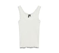 VERO MODA Slim Fit Tank Top aus Bio-Baumwoll-Mix Modell 'NANA' in Offwhite, Größe S