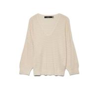 VERO MODA Damen Vmnewlexsun Stitchy 3/4 V-N Bat Pull. Ga, Birch, XL