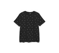 VERO MODA Damen Vmpaulina Detail Ss T-Shirt Ga JRS Noos, Black, Small