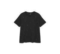 VERO MODA Damen Vmpaulina Detail Ss T-Shirt Ga JRS Noos, Black, XS
