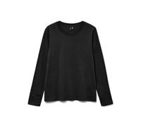 VERO MODA Damen Vmpaulina Ls T-Shirt Ga JRS Noos, Black, XS