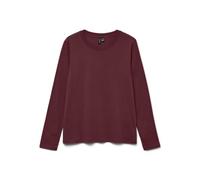 VERO MODA Damen Vmpaulina Ls T-Shirt Ga JRS Noos, Tawny Port, XS