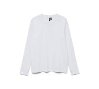 Langarmshirt VERO MODA "VMPAULINA LS T-SHIRT GA JRS NOOS", Damen, Gr. XS, weiß (hellweiß), Jersey, Obermaterial: 100% Baumwolle, unifarben, normal, Rundhals, Shirts (90869014-XS) hellweiß