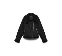 VERO MODA Damen Vmpeggy Faux Suede Jacket Boos Jacke, Black, XL